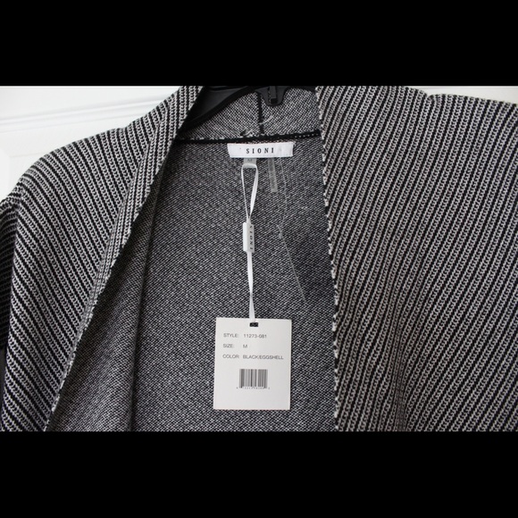 Sioni | long length cardigan chevron - Picture 3 of 6